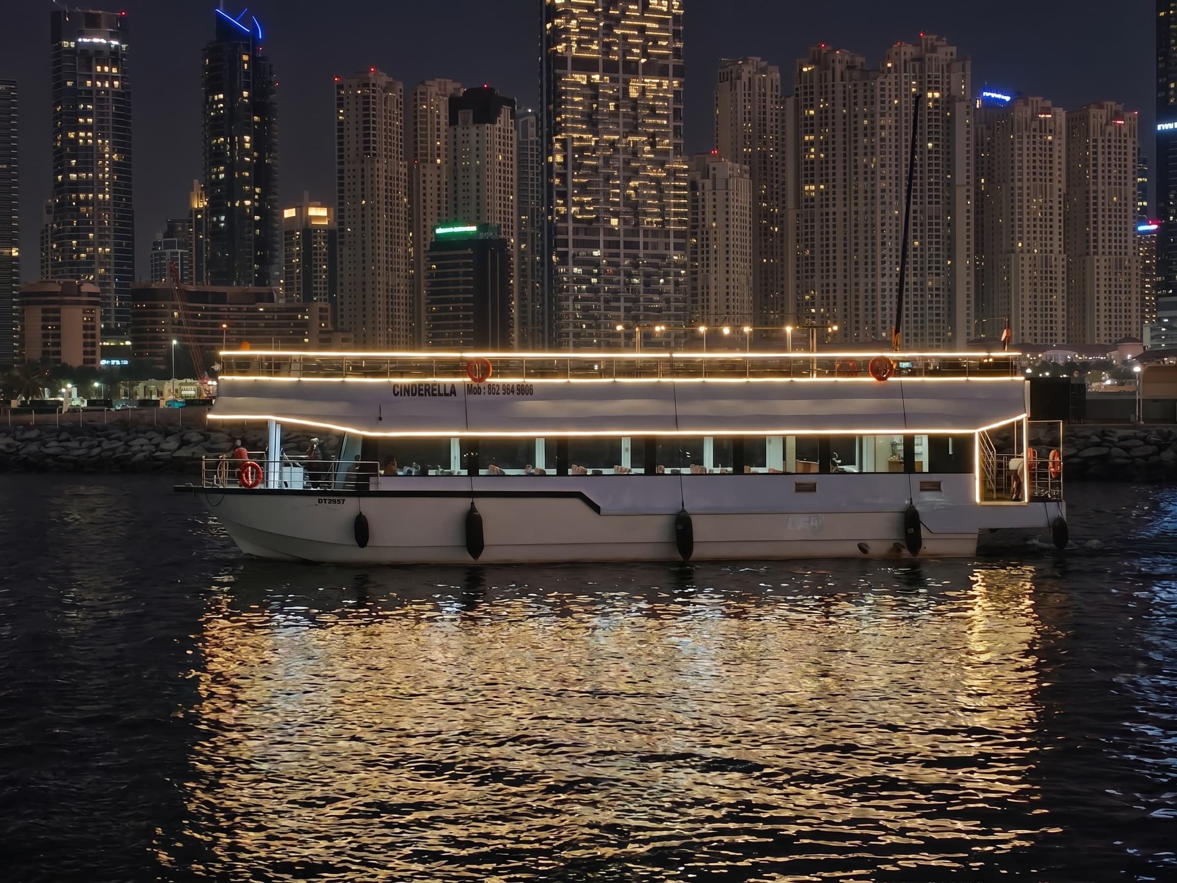 Corporate guests on a luxury yacht event in Dubai